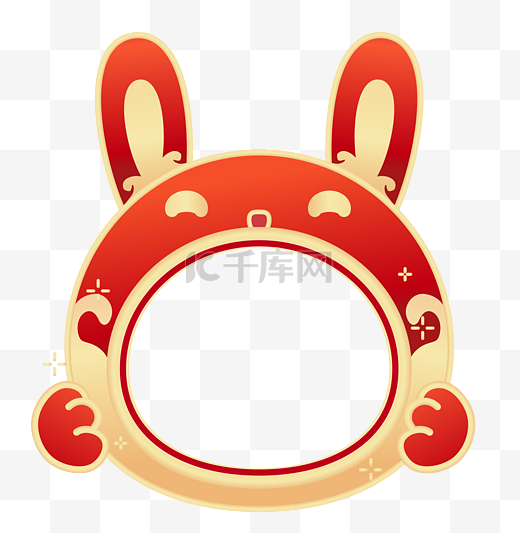 兔年兔子边框头像框图片