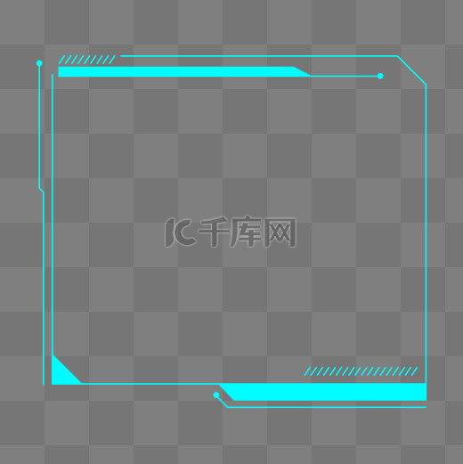 蓝色科技边框图片