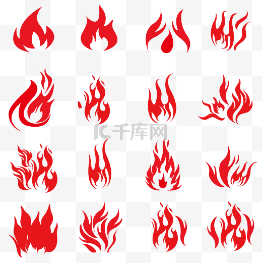 中式中国风传统古典火纹火焰火花纹样图片