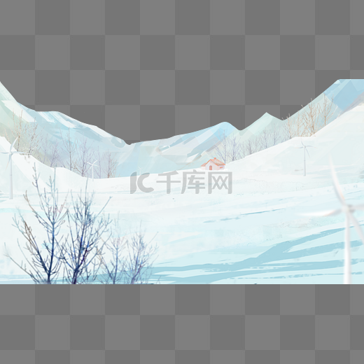 冬季风景山川冰山图片