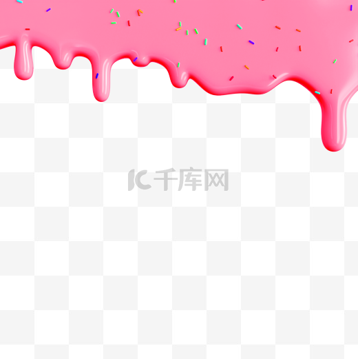 3DC4D立体粉色糖浆液体图片