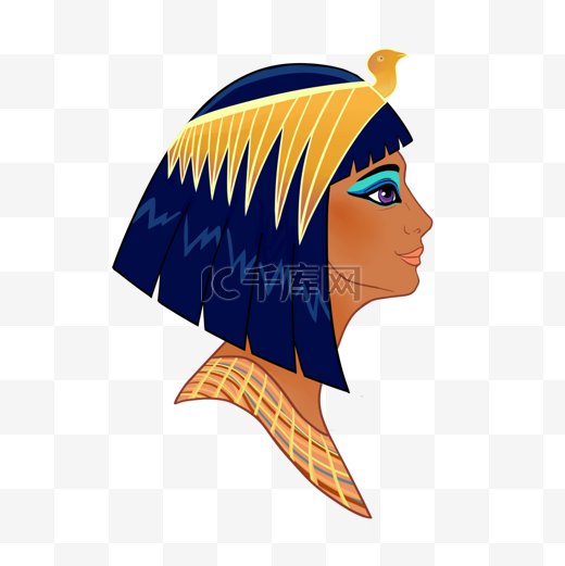 埃及女王克利奥帕特拉插画图片