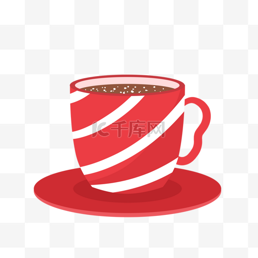 红色可爱休闲咖啡杯图片
