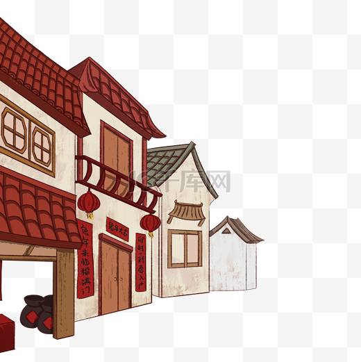 中国风古风古建筑房子图片
