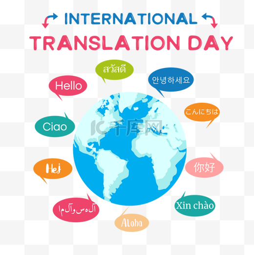 国际翻译日地球母语语言翻译各国全球节日图片