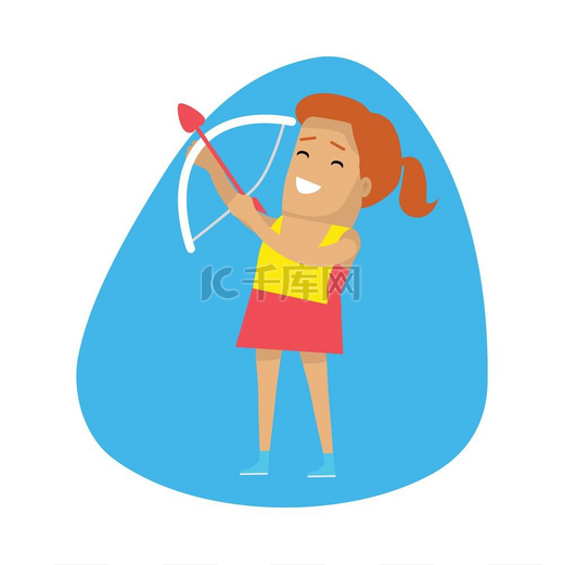 女子射箭体育偶像女子射箭体育偶像穿着运动服练习射箭的女运动员奥运会项目用于网络印刷品和其他项目的矢量象形图夏季奥运会标志图片