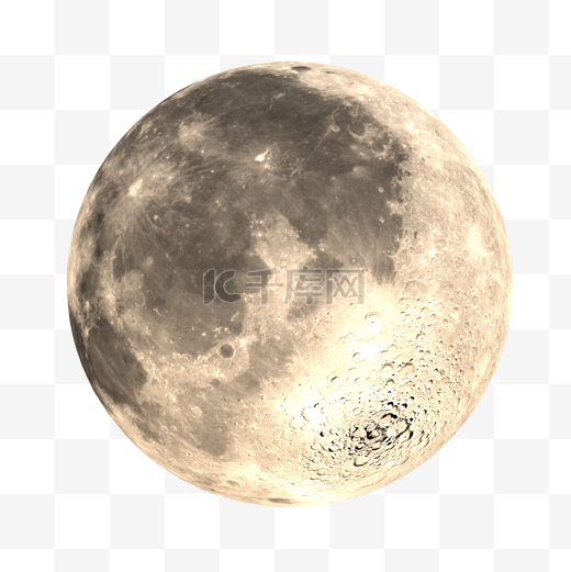 中秋C4D月亮月球立体模型图片