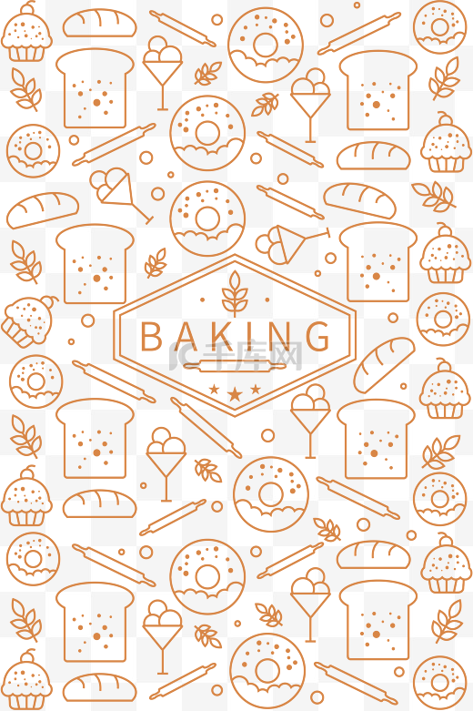 面包烘焙蛋糕甜甜圈美食食物底纹图片