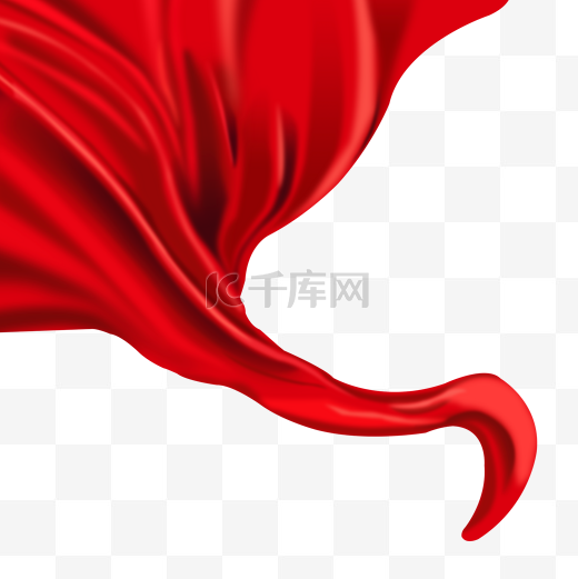 红色绸缎绸带飘带红绸图片
