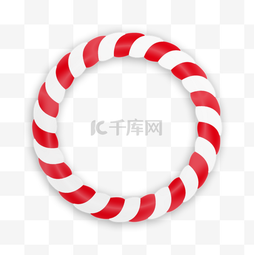 圣诞节拐杖糖边框圆形图片