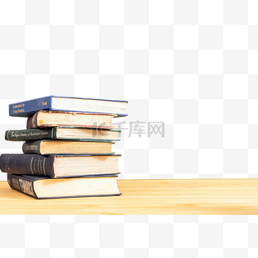 桌子上的书籍课本图片