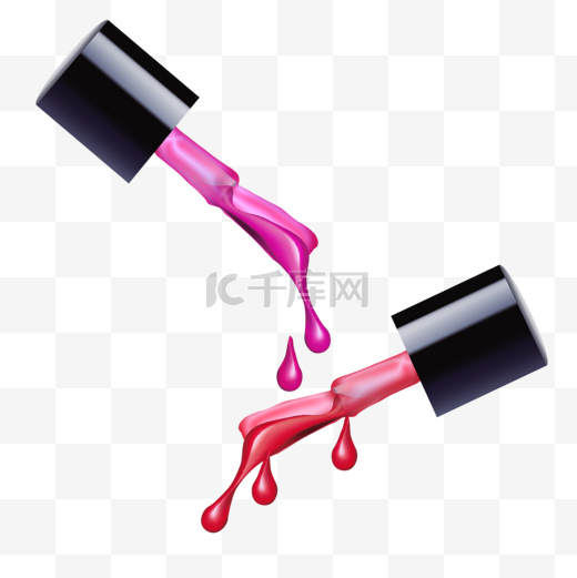美甲指甲油美容粉色红色液体图片