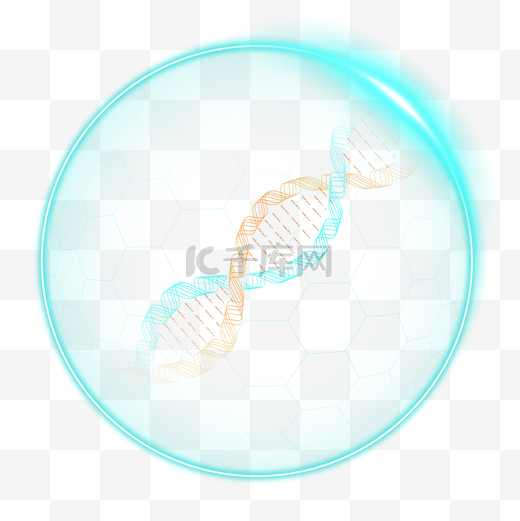 dna分子结构环形螺旋光影图片