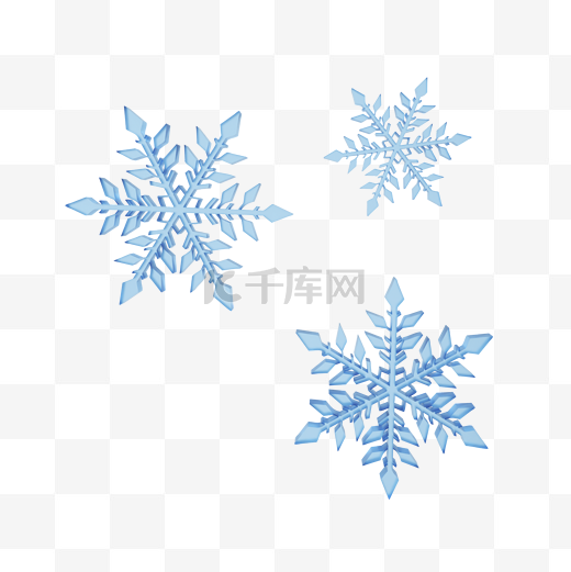 3DC4D立体冰雪雪花图片