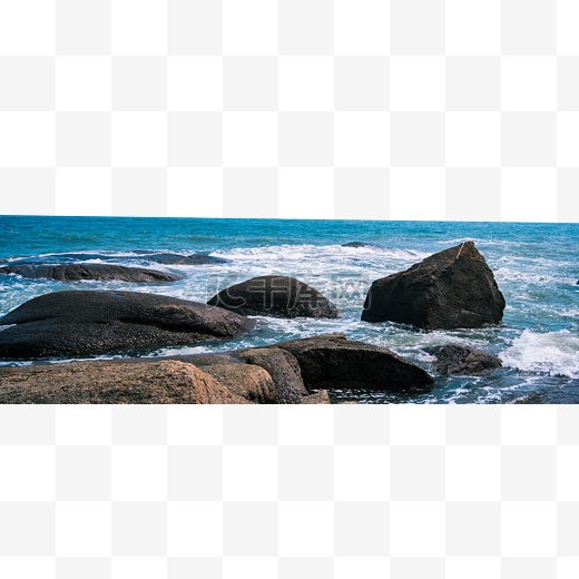 青岛岩石海洋度假礁石图片