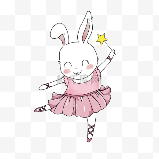 可爱兔子芭蕾舞演员图片