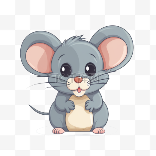 卡通可爱小动物元素手绘老鼠图片