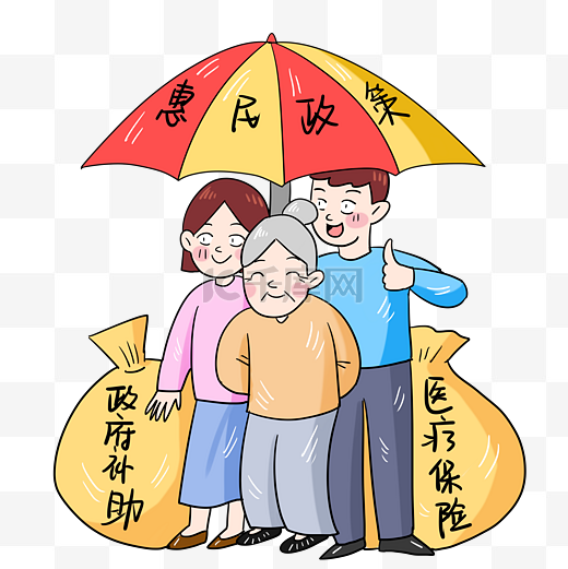惠民政策政府补助医疗保险图片
