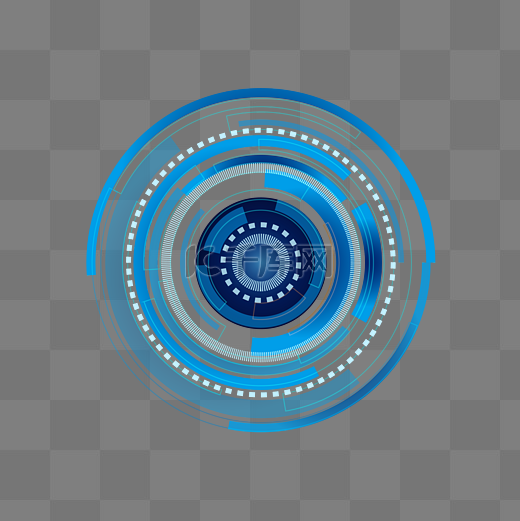 高科科科技圆环蓝色科技图片