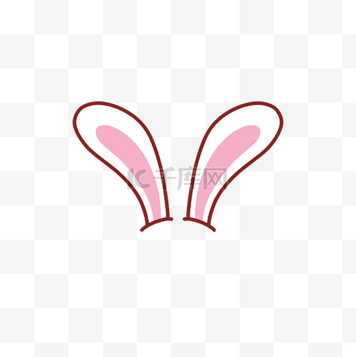 可爱兔子耳朵装饰图片