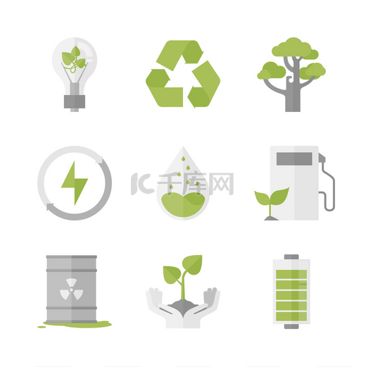 清洁能源与生态图标图片