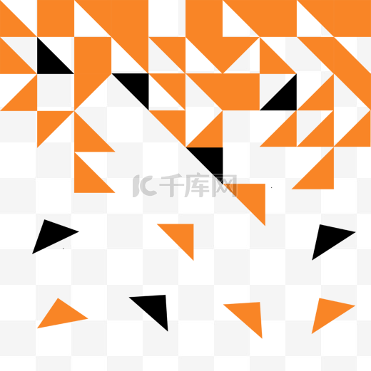 三角形几何橙色图案背景图片