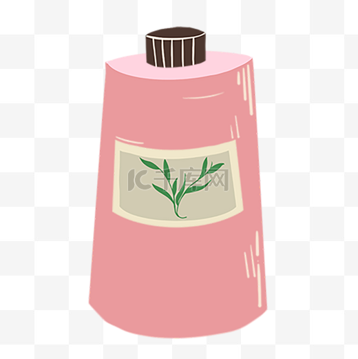 沐浴露植物粉色绘画广告图片
