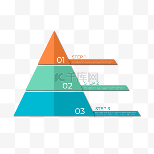 金字塔数据图抽象风格商务教育行业图片