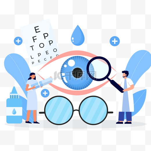 眼科检查眼睛医生测视力做手术放大镜图片