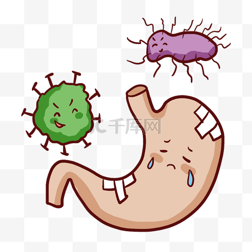 医疗人体内脏肠胃疾病健康肠道细菌图片