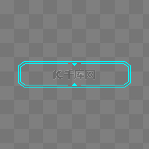 蓝色霓虹灯科技感标题框边框图片