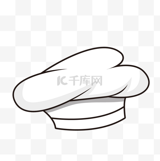 扁平圆形卡通厨师帽图片