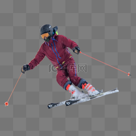 雪场滑雪的男孩图片