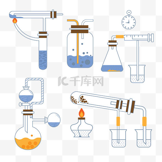 矢量化学实验仪器图标图片