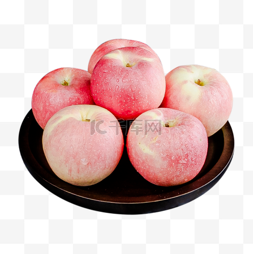 秋天新鲜水果白昼一盘苹果图片