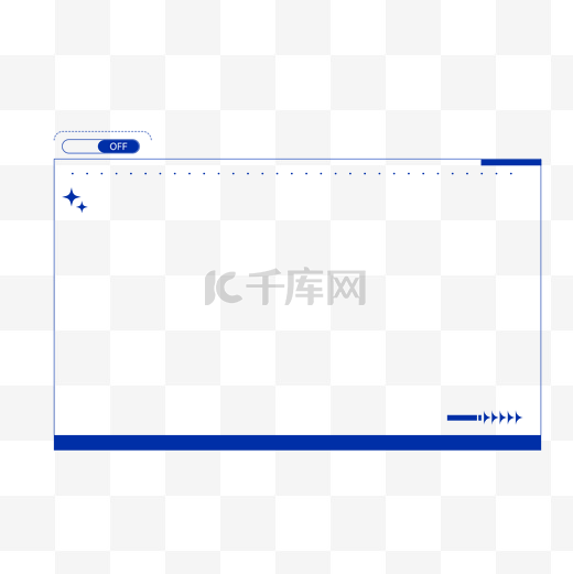 潮流克莱因蓝蓝色极简线条潮流装饰边框图片