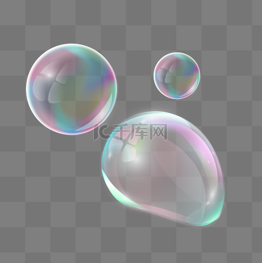 矢量透明梦幻水晶气泡图片
