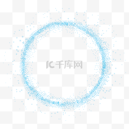 蓝色商务科技粒子颗粒发散边框图片