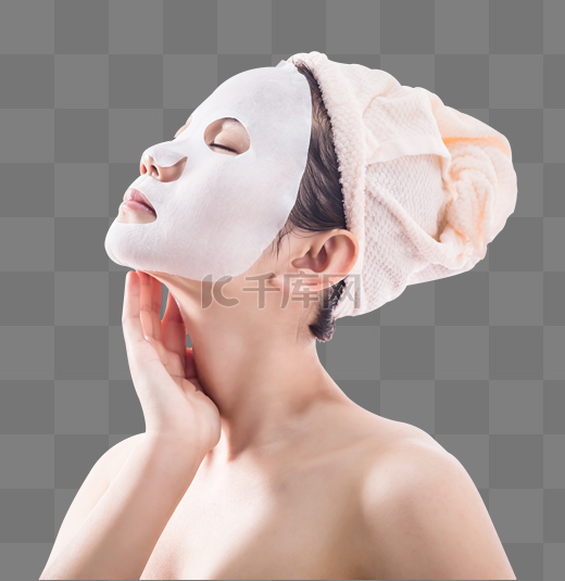 护肤女性敷面膜皮肤护理图片