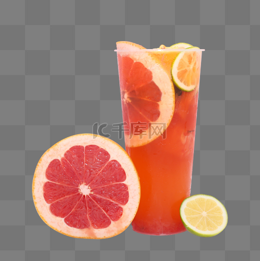 夏天冰凉的水果茶饮料新鲜图片