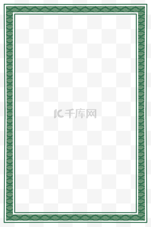 绿色中式复古花纹边框图片