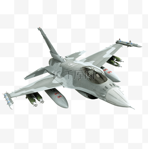 军事现代战争武器飞机战斗机C4D图片