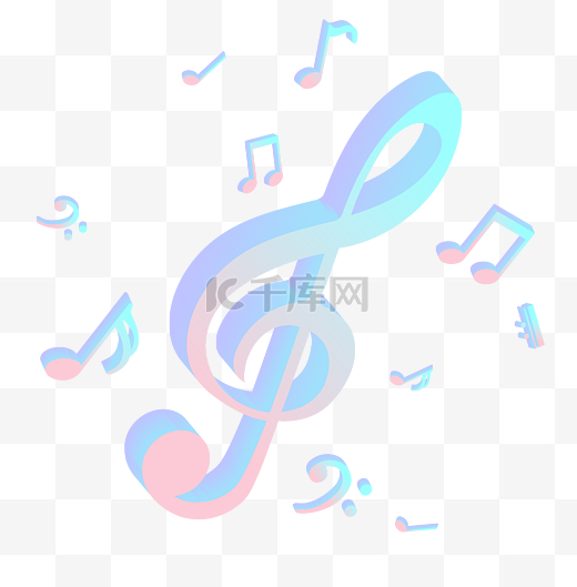 立体音乐音符图片