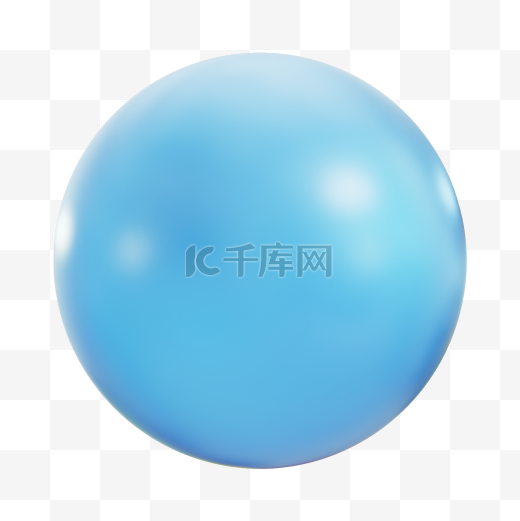 3DC4D立体蓝色玻璃球图片