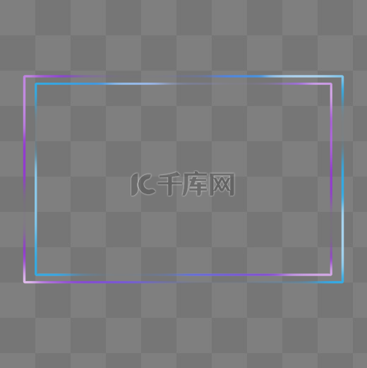 科技赛博朋克潮流边框蓝紫渐变发光图片