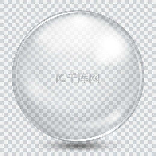 大白色透明的玻璃球体图片