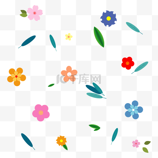 五彩花朵花卉底纹图片