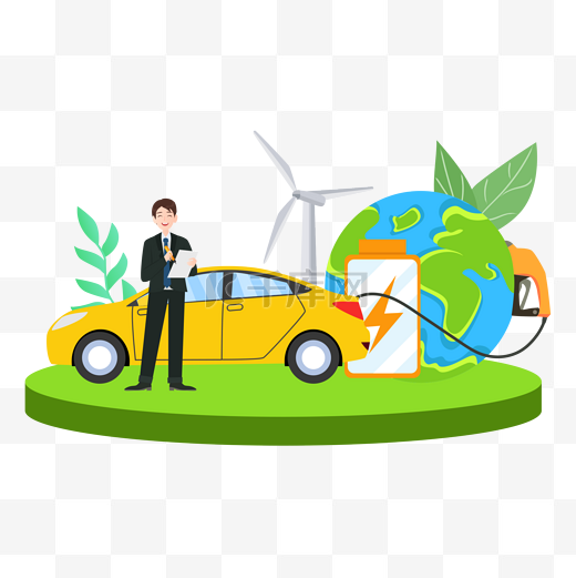 新能源汽车发电充电图片