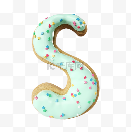 甜甜圈英文字母s图片