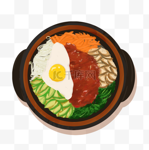 石锅拌饭美食插图图片